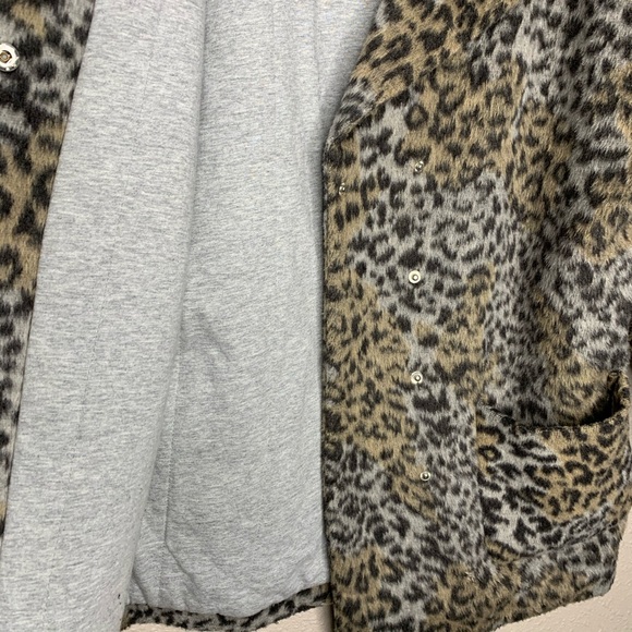 TOPSHOP Leopard Fur Coat - Picture 8 of 8